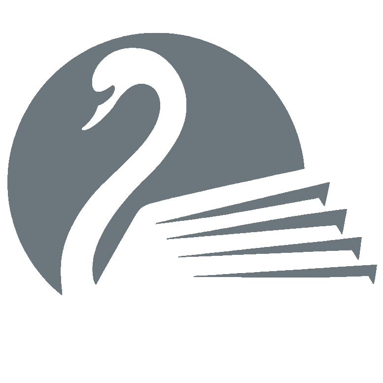 Swan Logo, un cisne con las plumas como hojas de un libro, inspirado en Sarasvati la diosa del conocimiento y el cuento del patito feo en el cual tu historia puede ser espectacular.