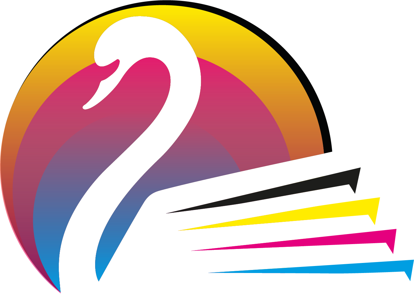 Swan Logo, un cisne con las plumas como hojas de un libro, inspirado en Sarasvati la diosa del conocimiento y el cuento del patito feo en el cual tu historia puede ser espectacular